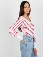 Dámska blúzka RV BZ 8613.15x biela a červená - FPrice