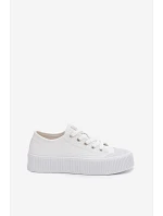 Dámske tenisky na platforme Big Star TT274269 White Dámske tenisky na platforme Big Star TT274269 White