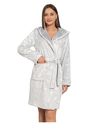 Dámsky župan E06-5517 sv. šedý - Cocoon