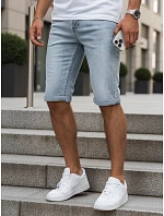pánske džínsové šortky s lemom modré FashionStreet SX2615