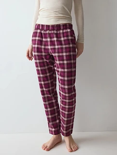 Dámske pyžamové nohavice Mix & Match Tapered Trouser Flannel 02 X Pink ružové – TRIUMPH