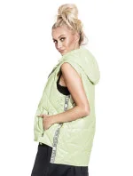Lesklá dámska vesta v mätovej farbe (AG3-02)