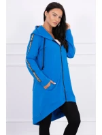 Mikina so zipsom na chrbte z džínsoviny