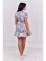 Kvetinové šaty s výstrihom do V púdrovo ružovej Kvetinové šaty s výstrihom do V púdrovo ružovej