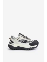Skórzane Sneakersy Damskie Na Platformie Big Star OO274A220 HI-POLY SYSTEM Biało-Czarne