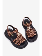Dziewczęce Sandałki Z Ozdobnym Detalem Panterka Serina