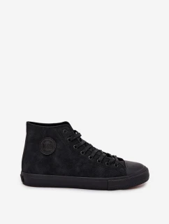 Pánske zimné tenisky z eko kože Big Star OO174247 HI-POLY SYSTEM Black