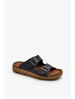 Ľahké pohodlné pánske papuče s prackami Inblu tmavomodré