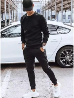 Pánska zateplená tepláková súprava čierna FashionStreet AX0606
