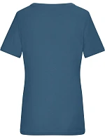 Daiber 8039 Dámske bio tričko s jemným žebrovaním 02.8039 dusty blue