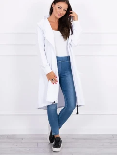 Pláštenka s kapucňou oversize biela