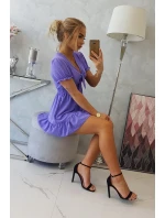 Šaty s viazaným výstrihom do V fialovej Šaty s viazaným výstrihom do V fialovej