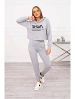 Šedá sada s potlačou Šedá sada s potlačou