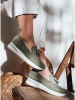 Dámske mokasíny na ľahkom podpätku MOCCKO green FashionStreet ZY0716 Dámske mokasíny na ľahkom podpätku MOCCKO green FashionStreet ZY0716