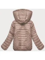 Dámska prešívaná bunda s kapucňou v béžovej farbe (B0124-46) Dámska prešívaná bunda s kapucňou v béžovej farbe (B0124-46)