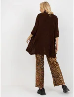 Dámsky sveter LO SW LK 3002 kardigan.98P tmavo hnedý