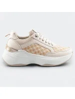 Béžové dámske športové topánky (SG-137)
