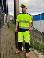 Tričko Yoko HVJ 400 Hi-Vis 79.J400, hi-vis, oranžová/námornícka modrá