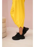 Bavlnená mikina, nohavice, súprava tmavo žltá Bavlnená mikina, nohavice, súprava tmavo žltá