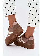 Dámske tenisky na platforme s remienkami Khaki Kaya Dámske tenisky na platforme s remienkami Khaki Kaya