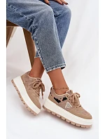 Dámske topánky na platforme A209 beige - Sweet Shoes Dámske topánky na platforme A209 beige - Sweet Shoes