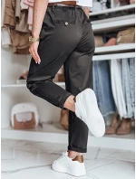 Dámske nohavice chinos s opaskom RELCIX black FashionStreet UY2584