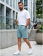 Pánske modré teplákové šortky FashionStreet SX2633 Pánske modré teplákové šortky FashionStreet SX2633