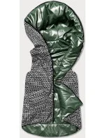 Zelená dámska rozšírená obojstranná vesta (B8006-10)