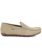 Bugatti béžové pánske kožené mokasíny TT153108