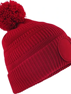 Beechfield B 530R Pletená čiapka Patch „Fan“ 53.530R classic red