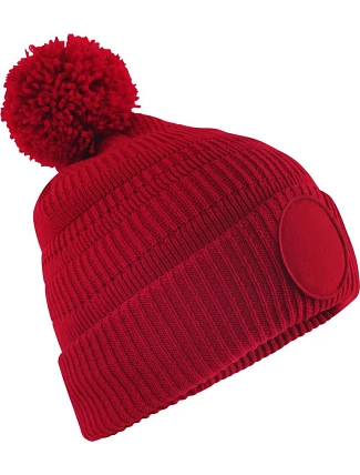 Beechfield B 530R Pletená čiapka Patch „Fan“ 53.530R classic red