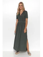 Dámske šaty M792 Khaki - Makadamia Dámske šaty M792 Khaki - Makadamia
