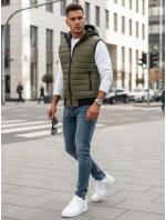 Pánska zelená vesta FashionStreet TX4237 Pánska zelená vesta FashionStreet TX4237