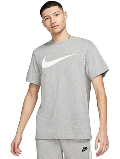 Pánske tričko Nike Sportswear Swoosh Tee Icon grey DC5094 063 pánske