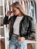 Dámska krátka oversized bomber bunda MOTORES black FashionStreet TY4799