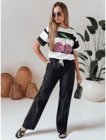 Dámske ležérne široké nohavice BOHO DAY black FashionStreet UY2647 Dámske ležérne široké nohavice BOHO DAY black FashionStreet UY2647
