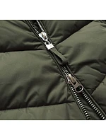 Dámska dlhá prešívaná zimná bunda Khaki (7689) Dámska dlhá prešívaná zimná bunda Khaki (7689)