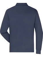 Daiber JN 1842 Pánske pracovné polo s dlhým rukávom z piké 02.1842, tmavomodrá Daiber JN 1842 Pánske pracovné polo s dlhým rukávom z piké 02.1842, tmavomodrá