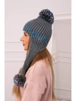 Dámska ušianka Nadia K321 tmavo šedá Dámska ušianka Nadia K321 tmavo šedá