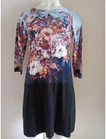 Dámske šaty č.62 modro-čierne - Monika