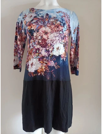 Dámske šaty č.62 modro-čierne - Monika