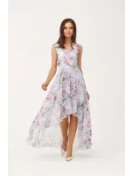 Večerné šaty SUK0401 ružovo-zelené - Roco Fashion Večerné šaty SUK0401 ružovo-zelené - Roco Fashion