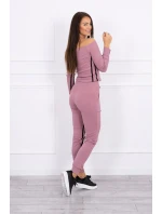 Súprava s dvojitými pruhmi tmavo ružová