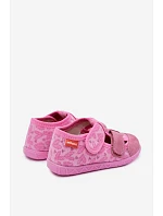 Dětské pantofle Milami lesklé na suchý zip srdíčka růžové Reathiana Dětské pantofle Milami lesklé na suchý zip srdíčka růžové Reathiana