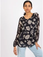 Blúzka DHJ BZ 8643 1.37P čierna a béžová Blúzka DHJ BZ 8643 1.37P čierna a béžová