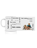 Personalizovaný klasický biely hrnček s objemom 300 ml s textom a fotografiou Personalizovaný klasický biely hrnček s objemom 300 ml s textom a fotografiou