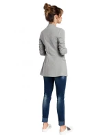 B030 Pletená bunda bez goliera - čierna