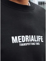 Pánska mikina s potlačou čierna FashionStreet BX5922