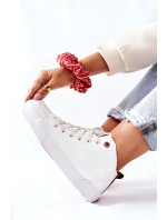 Damskie Wysokie Trampki Cross Jeans II2R4033C Białe