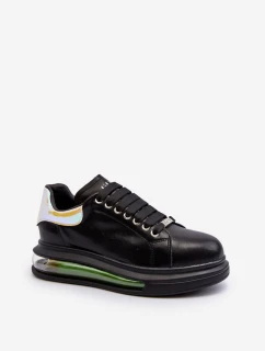 Sneakersy Damskie Skórzane GOE NN2N4030 Czarne